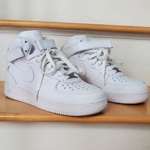 Nike Air Force 1 Mid GS White/White Size 6.5